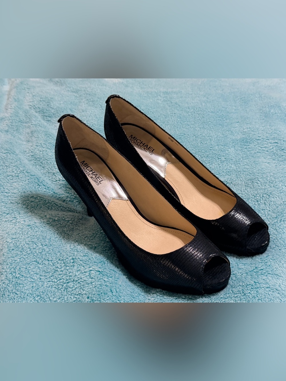 Sz 9.5 Black Michael Kors Heels